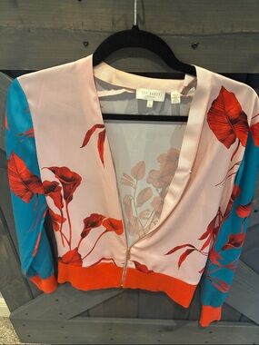 Ted Baker Pink, Red & Blue Floral Bomber Jacket